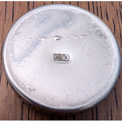 Petite boite ronde Cornaline en argent 800