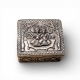 Petite boite carrée deux Ganesh en argent