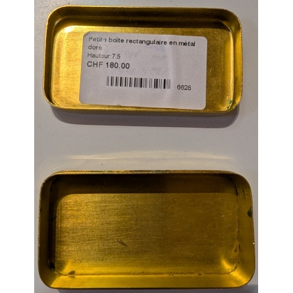 Small rectangular box made of gilded metal from  Moinat SA  - Antiques and decorative items
