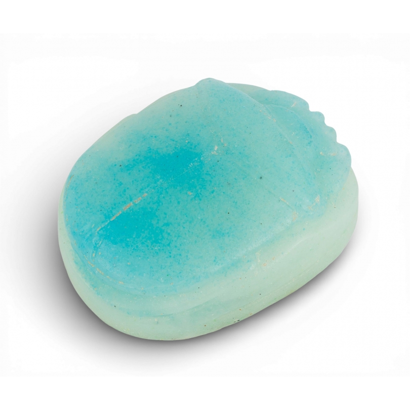 Scarabée en pâte de verre turquoise signé DESPRET