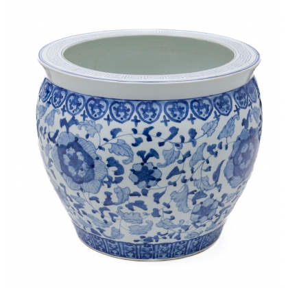 Paire de cache-pots Bleu blanc