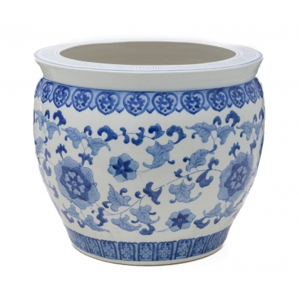 Paire de cache-pots Bleu blanc