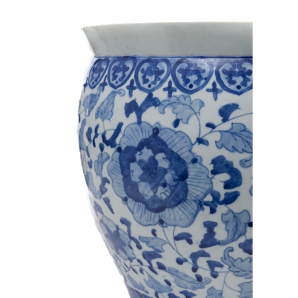 Paire de cache-pots Bleu blanc
