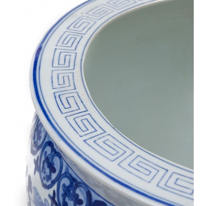 Paire de cache-pots Bleu blanc