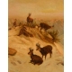 Tableau "Chamois" signé K. WENZEL