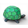 Lampe style Tiffany en forme de tortue, verte