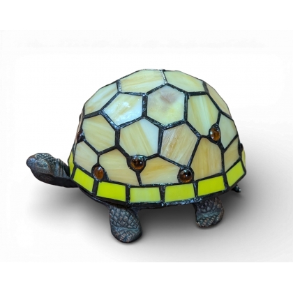 Tiffany-style turtle-shaped lamp, yellow