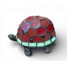 Lampe style Tiffany en forme de tortue, rouge
