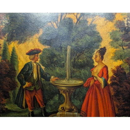 Pair of paintings entitled ‘Pastoral Scenes’