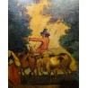 Pair of paintings entitled ‘Pastoral Scenes’