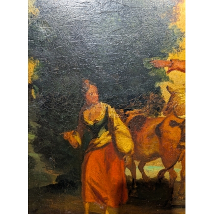 Pair of paintings entitled ‘Pastoral Scenes’
