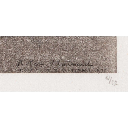 Gravure "Fouine" signée HAINARD