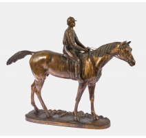 Bronze "Jockey sur son cheval"
