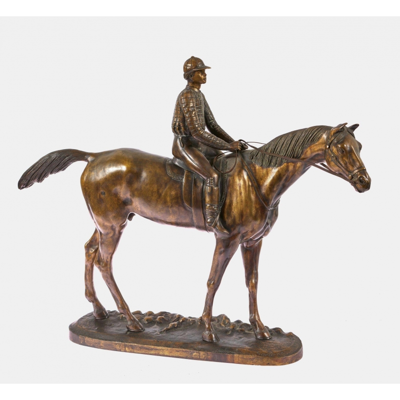 Bronze "Jockey sur son cheval"