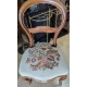 Chaise Louis-Philippe, tapisserie petit-point