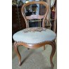 Chaise Louis-Philippe, tapisserie petit-point