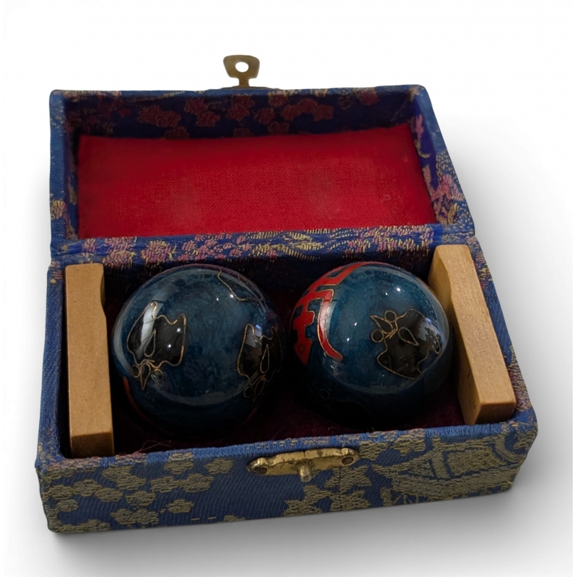 Paire de boules de relaxation cloisonnées
