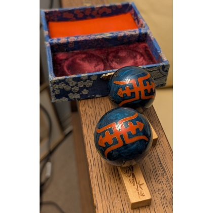Paire de boules de relaxation cloisonnées