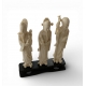 Okimono Fu Lu Shou en ivoire sculpté