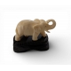 Eléphant en ivoire sculpté