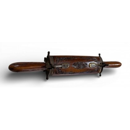 Fourchette et couteau à viande en métal et laiton