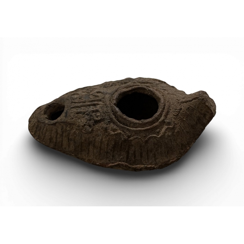 Lampe à huile Byzantine en terre cuite