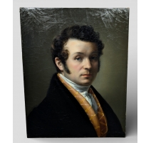 Tableau "Portrait" par C. PRADIER