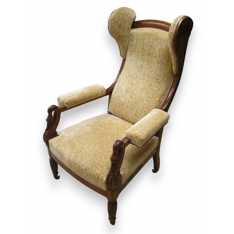 Fauteuil Voltaire à oreilles