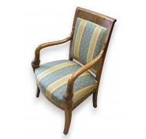 Fauteuil Empire Dauphin en acajou