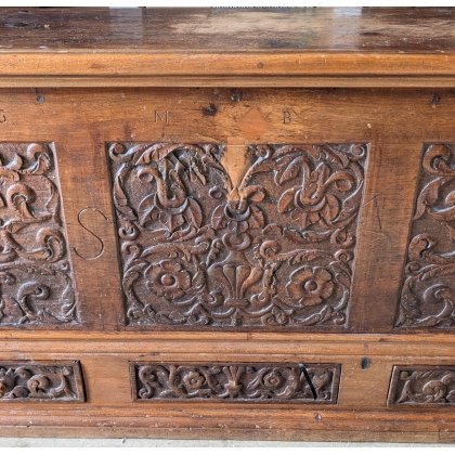 Renaissance chest dated 1694