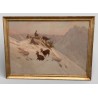 Tableau \"Chamois\" signé K. WENZEL