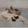 Tableau \"Chamois\" signé K. WENZEL