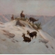 Tableau "Chamois" signé K. WENZEL