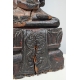 Bouddha assis en padamsana en bois sculpté