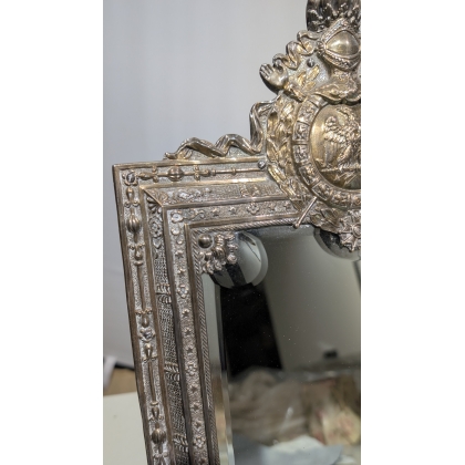 Miroir en argent aux armoiries Napoléoniennes