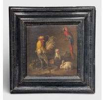 Tableau "Basse-cour" Ecole flammande