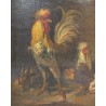 Tableau \"Basse-cour\" Ecole flammande