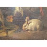 Tableau \"Basse-cour\" Ecole flammande
