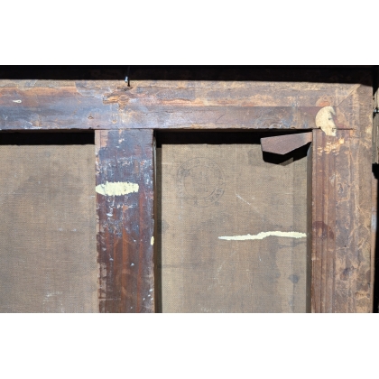 Tableau \"Basse-cour\" Ecole flammande