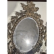 Paire d'appliques miroir ovales en bronze