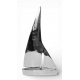 Bateau "Voilier" de décoration en aluminium poli