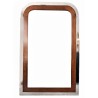 Miroir Montaigne en inox et bois