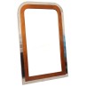 Miroir Montaigne en inox et bois