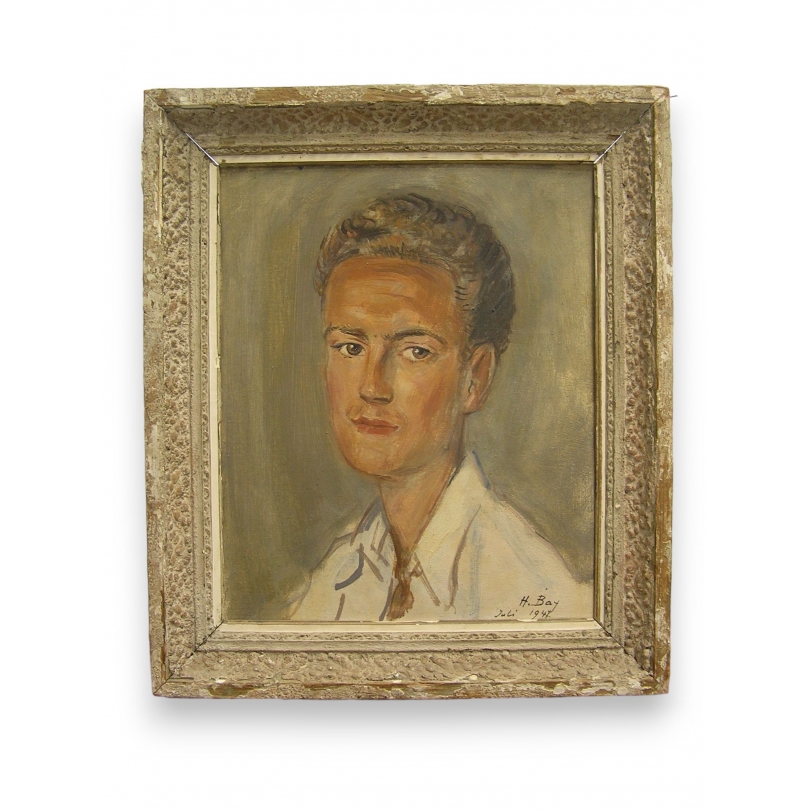 Paintings | Painting entitled ‘Portrait’, oil on panel, Moinat SA  – Antiques and home décor