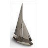 Bateau \"Voilier\" de décoration en aluminium poli