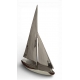 Bateau "Voilier" de décoration en aluminium poli