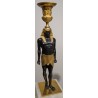 "Egyptian" candlestick in burnished and gilded bronze at  Moinat SA  - Antiques and home décor
