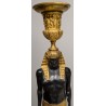 "Egyptian" candlestick in burnished and gilded bronze at  Moinat SA  - Antiques and home décor