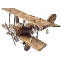 Biplan en aluminium et bois