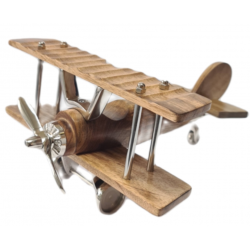 Biplan en aluminium et bois